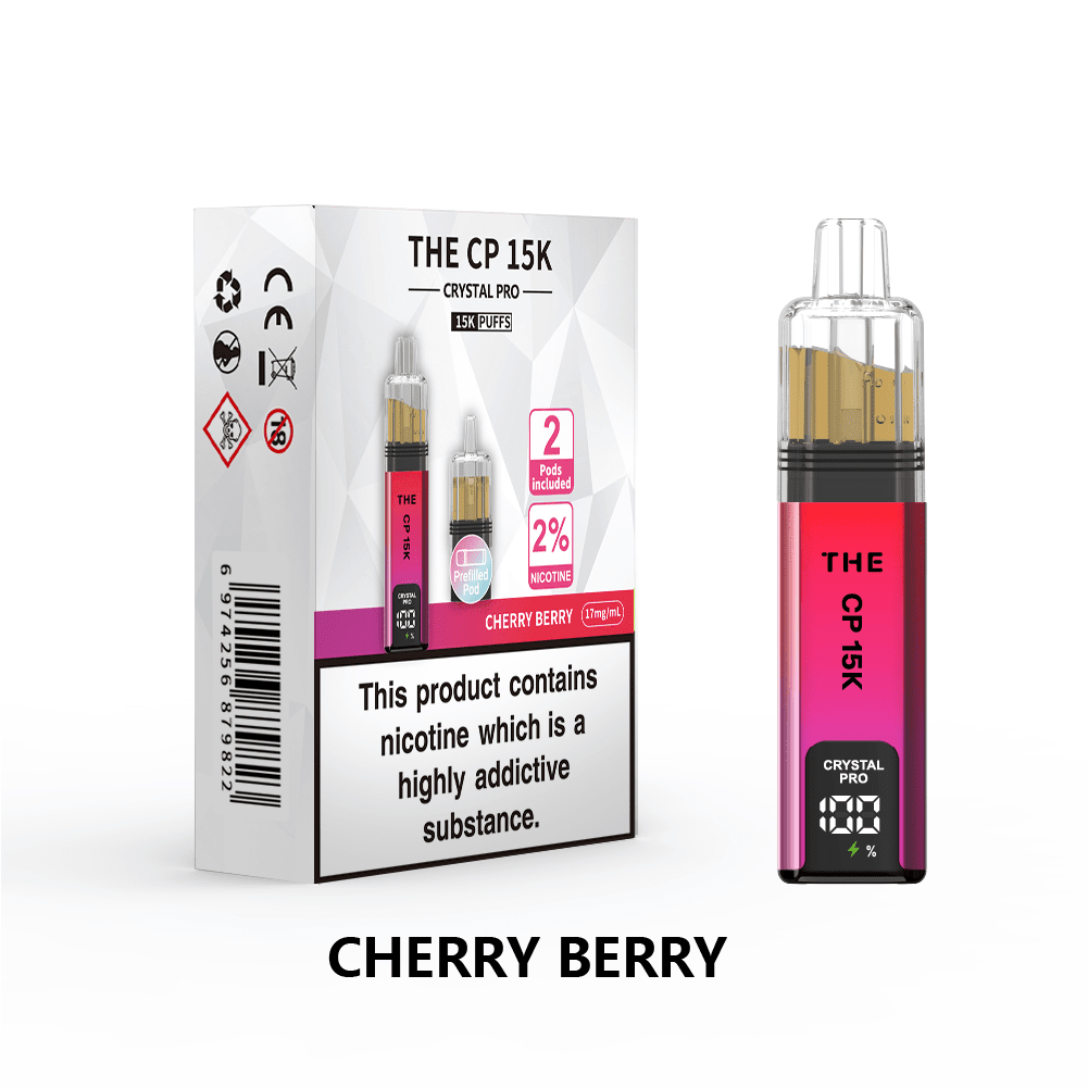 Buy The Crystal Pro CP 15k Prefilled Pod Vape Box of 5 - Cherry Berry