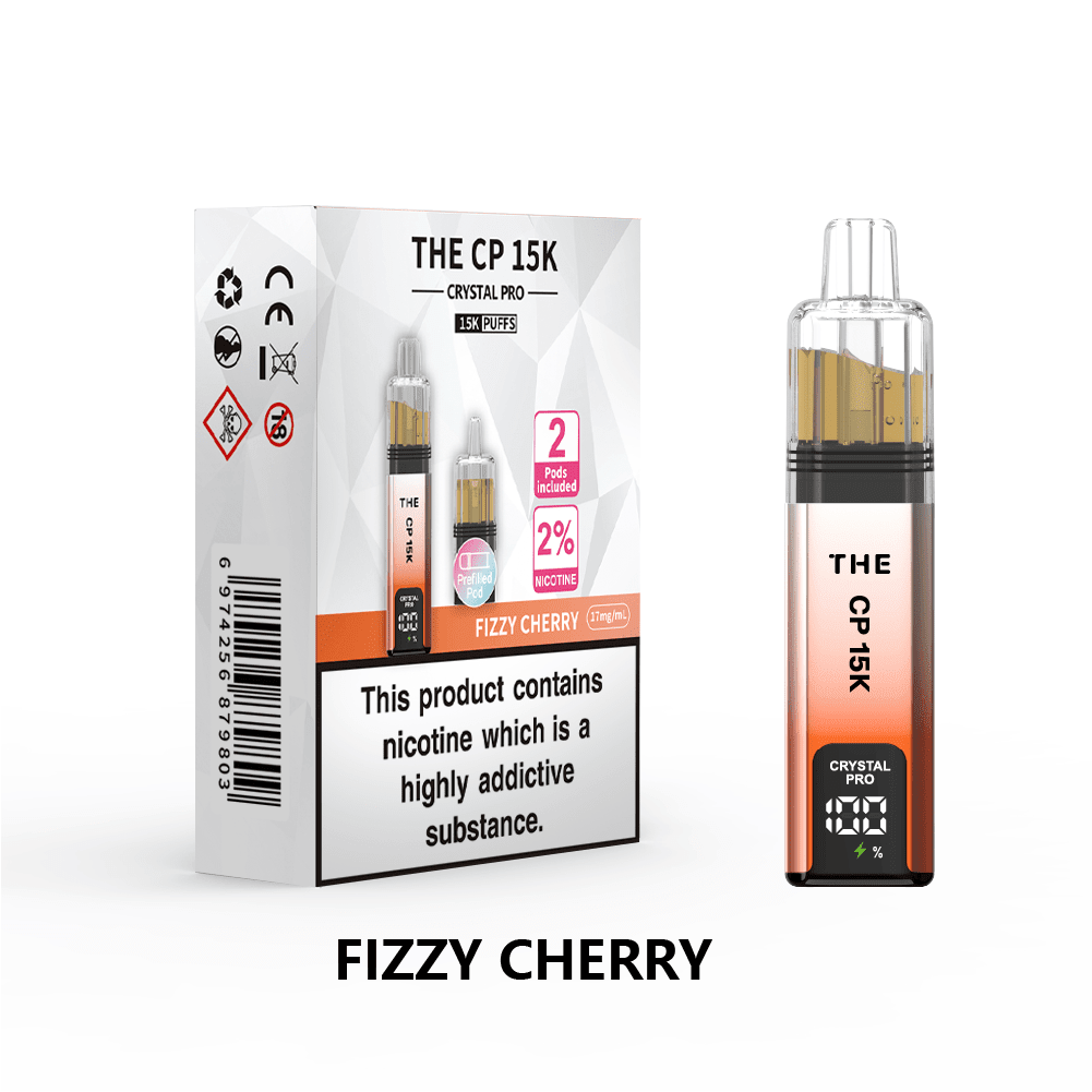 Buy The Crystal Pro CP 15k Prefilled Pod Vape Box of 5 - Fizzy Cherry