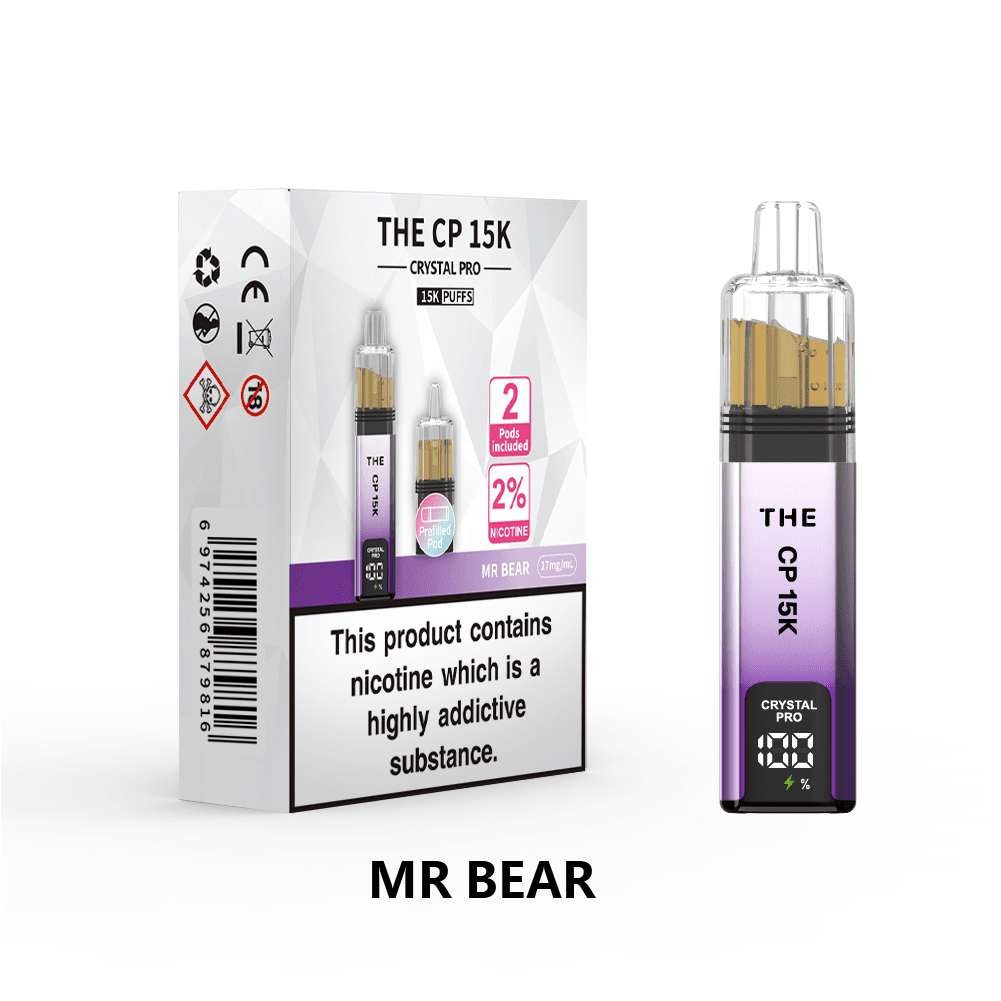 Buy The Crystal Pro CP 15k Prefilled Pod Vape Box of 5 - Mr Bear