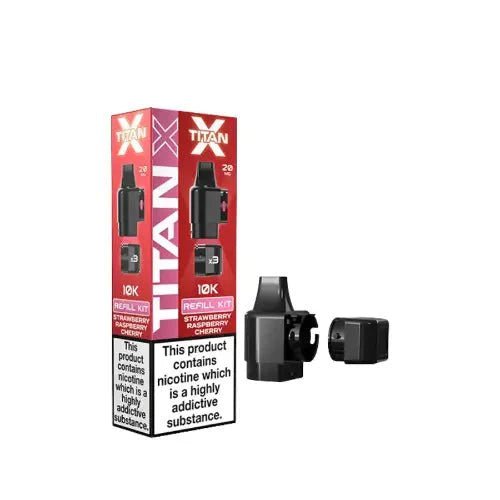 Buy Titan X Replacement Pods - Pack of 10 - Strawberry Kiwi Watermelon