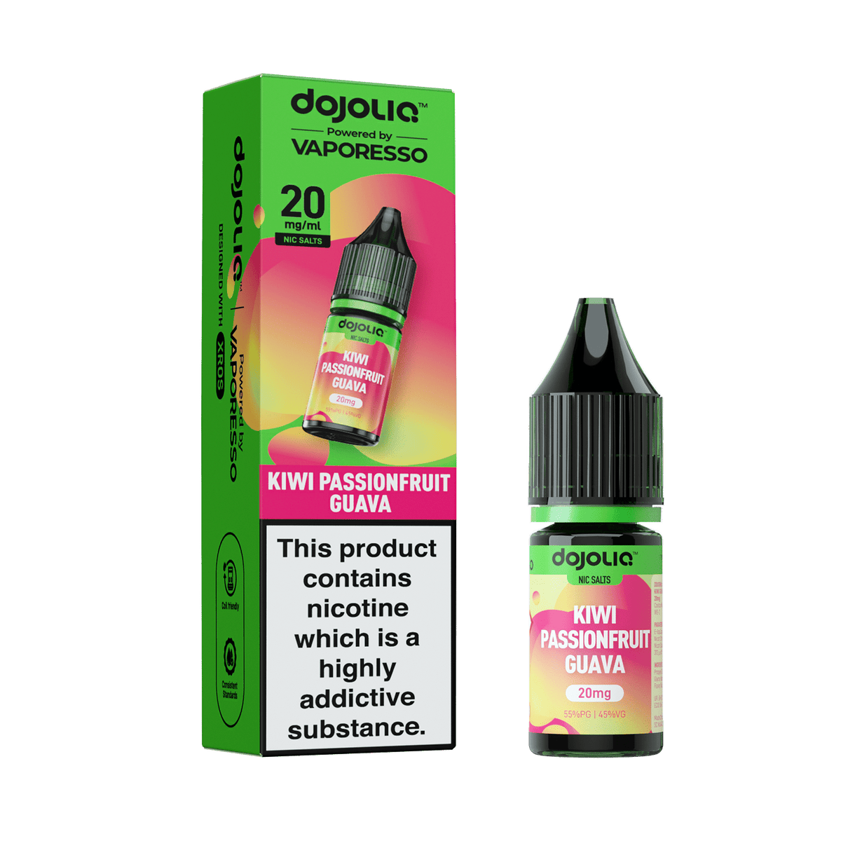 Buy Vaporesso Dojo Liq 10ml Nic Salt Box of 10 - Kiwi Passionfruit Guava