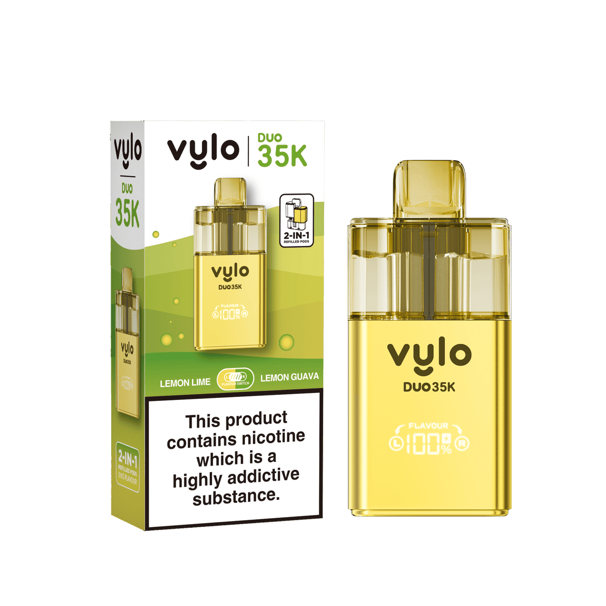 Buy Vylo Duo 35k Prefilled Pod Kit Box of 5 - Lemon Lime/Lemon Guava
