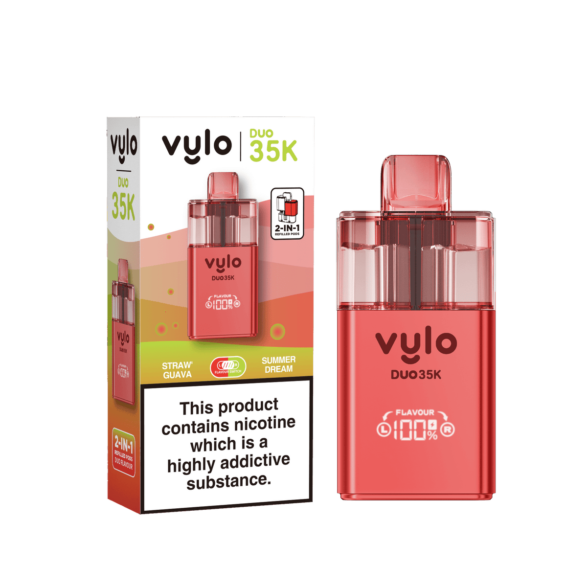 Buy Vylo Duo 35k Prefilled Pod Kit Box of 5 - Straw' Guava/Summer Dream