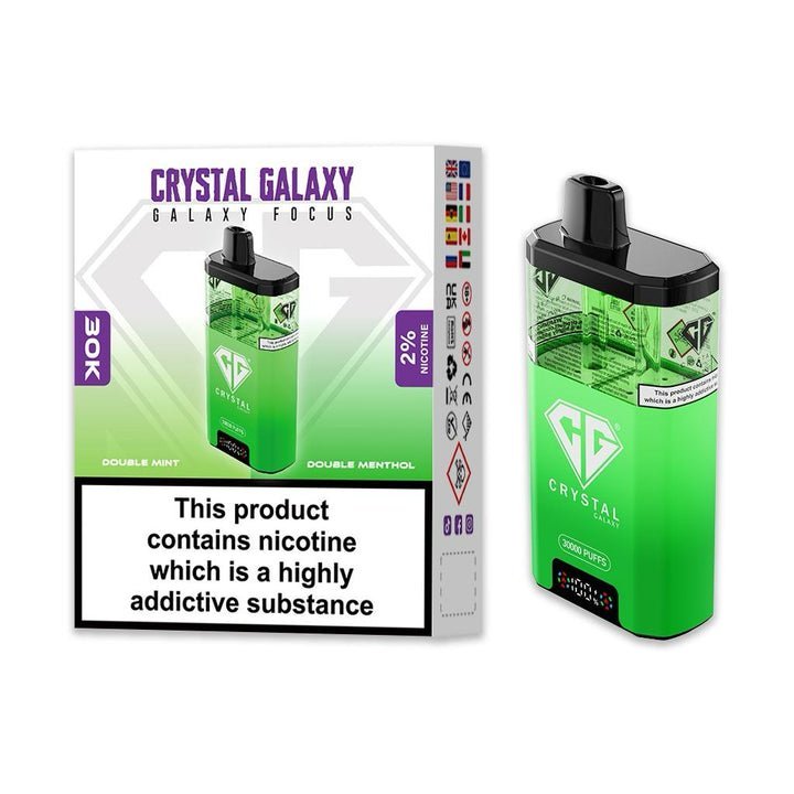 Buy Crystal Galaxy Focus 30k Disposable Vape Pack of 5 - Double Mint & Double Menthol