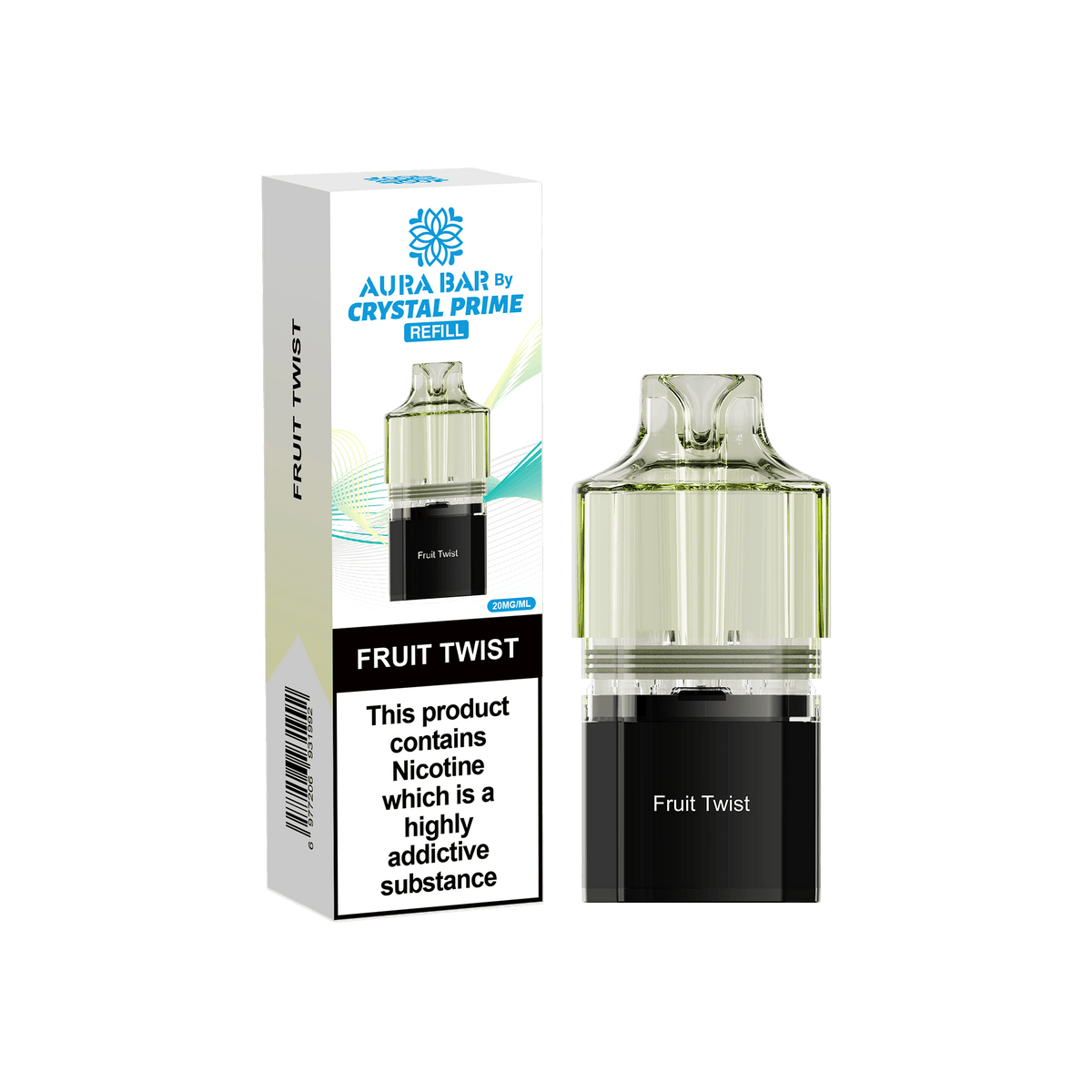 Buy Crystal Prime Aura Bar 10k Replacement Pods Box of 5 - Fruit Twist