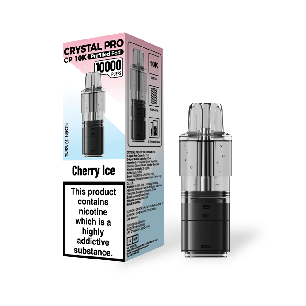 Buy Crystal Pro CP 10k Replacement Pods Box of 5 - Cherry Ice