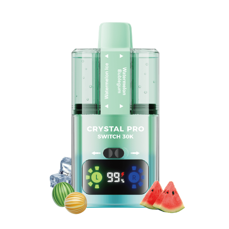 Buy Crystal Pro Switch 30k Vape Kit Box of 5 - Watermelon Ice / Watermelon Bubble Gum