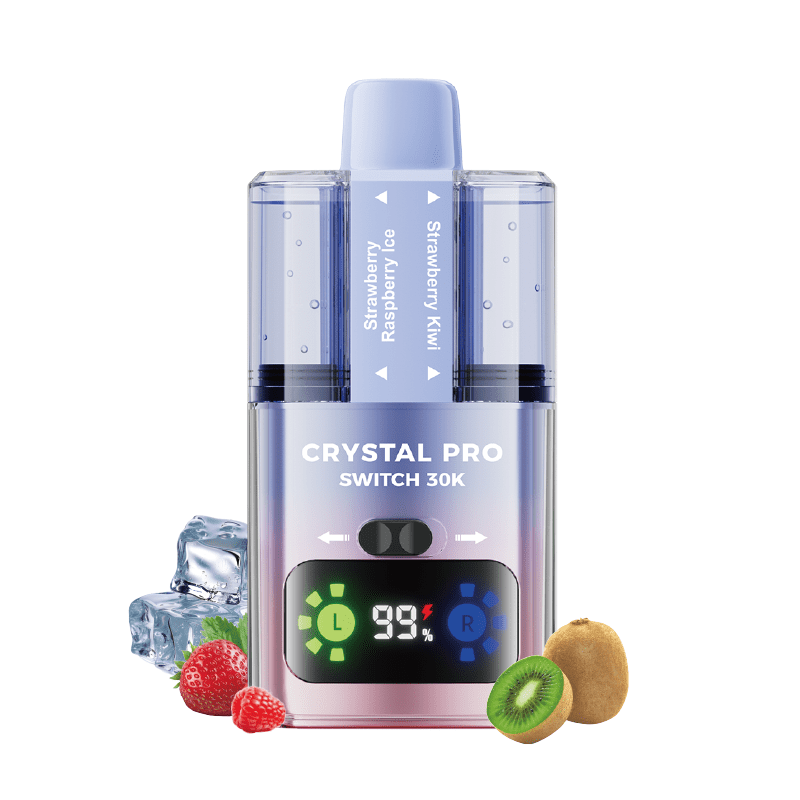 Buy Crystal Pro Switch 30k Vape Kit Box of 5 - Strawberry Raspberry Ice / Strawberry Kiwi