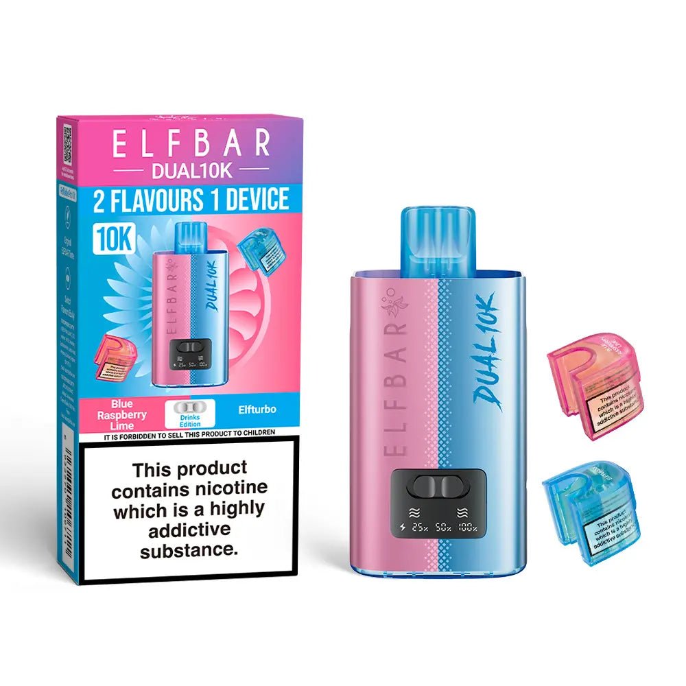 Buy Elf Bar Dual 10K Prefilled Pod Vape 2 in 1 (Pack of 5) - Drinks Edition