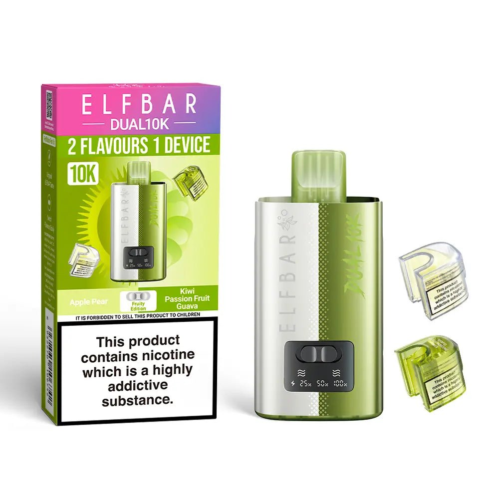Buy Elf Bar Dual 10K Prefilled Pod Vape 2 in 1 (Pack of 5) - Fruity Edition