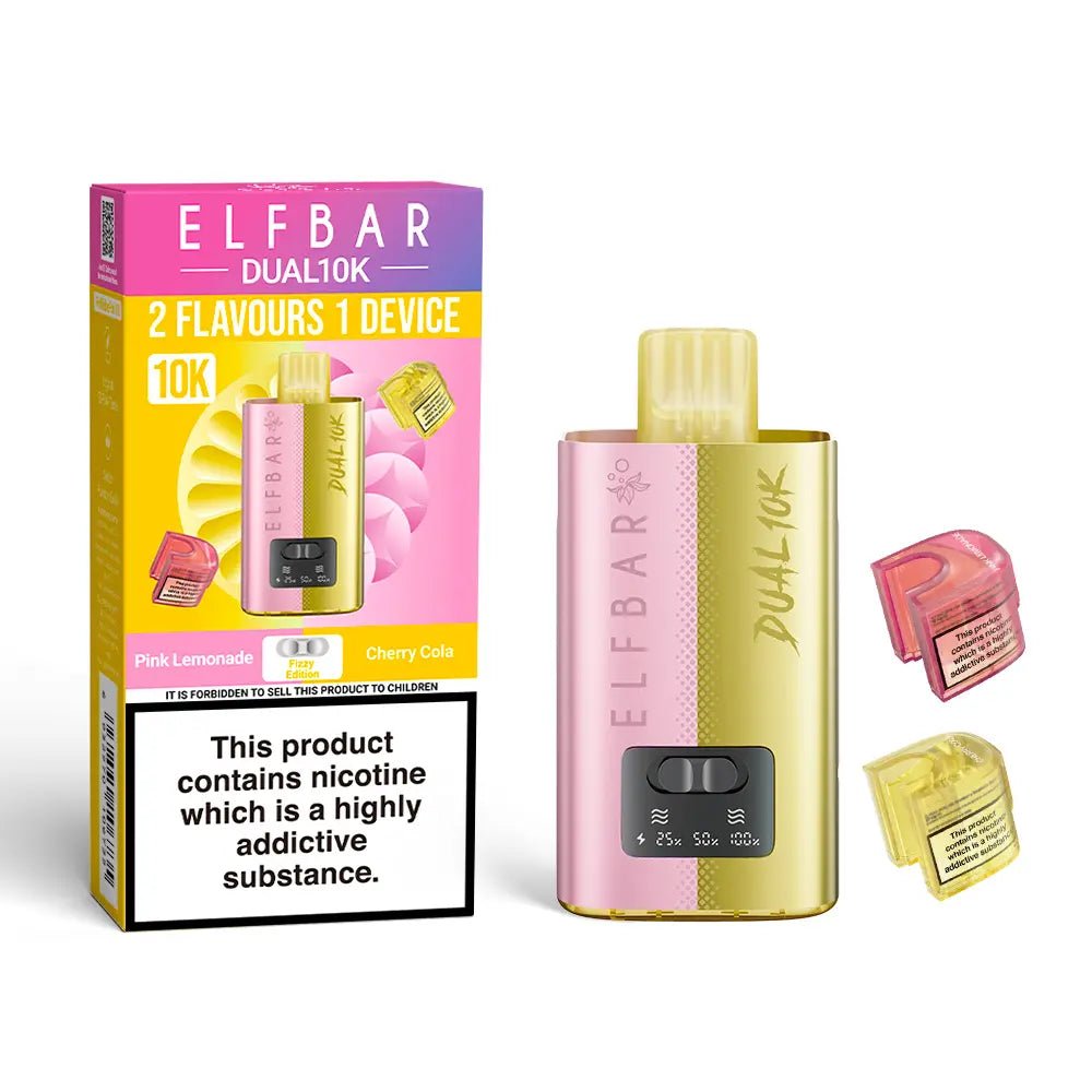 Buy Elf Bar Dual 10K Prefilled Pod Vape 2 in 1 (Pack of 5) - Fizzy Edition