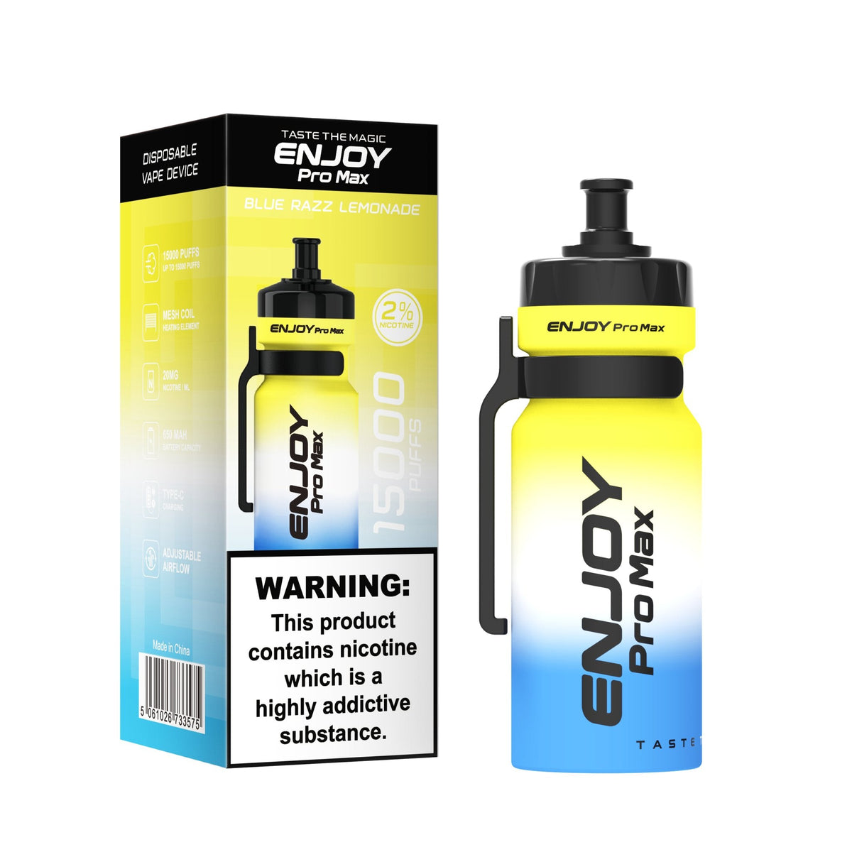 Buy Enjoy Pro Max 15000 Puffs Disposable Vape Device Box of 10 - Blue Razz Lemonade