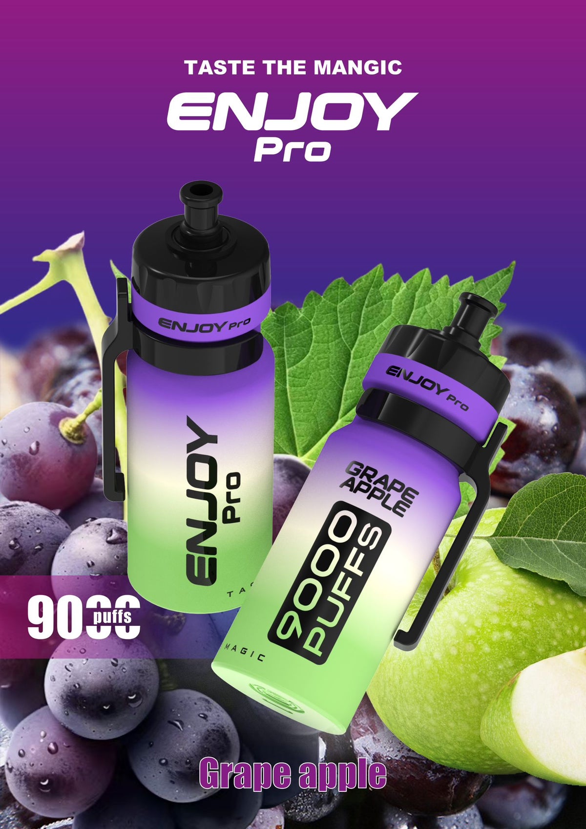 Enjoy Pro Max 9000 Prefilled Vape Kit Box of 10 - Strawberry Watermelon Bubblegum