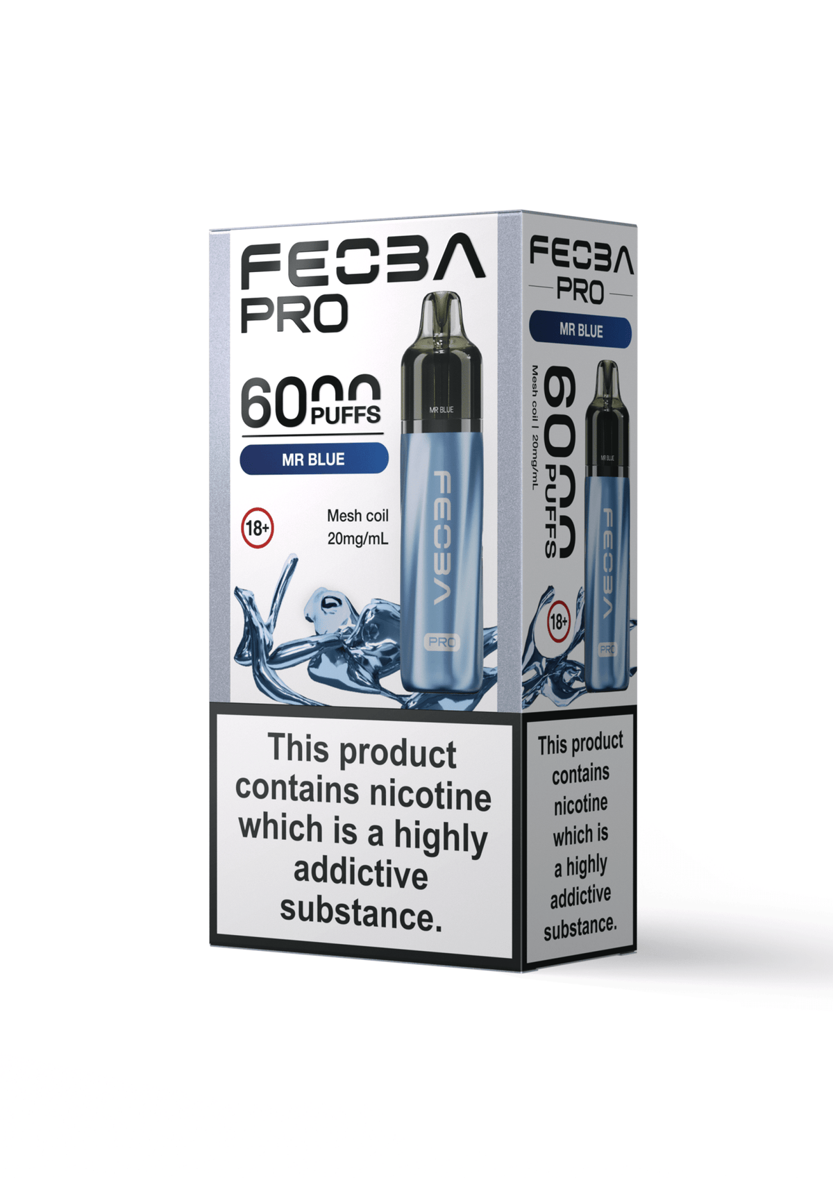 Buy Feoba Pro 6000 Prefilled Vape Box of 5 - Mr Blue