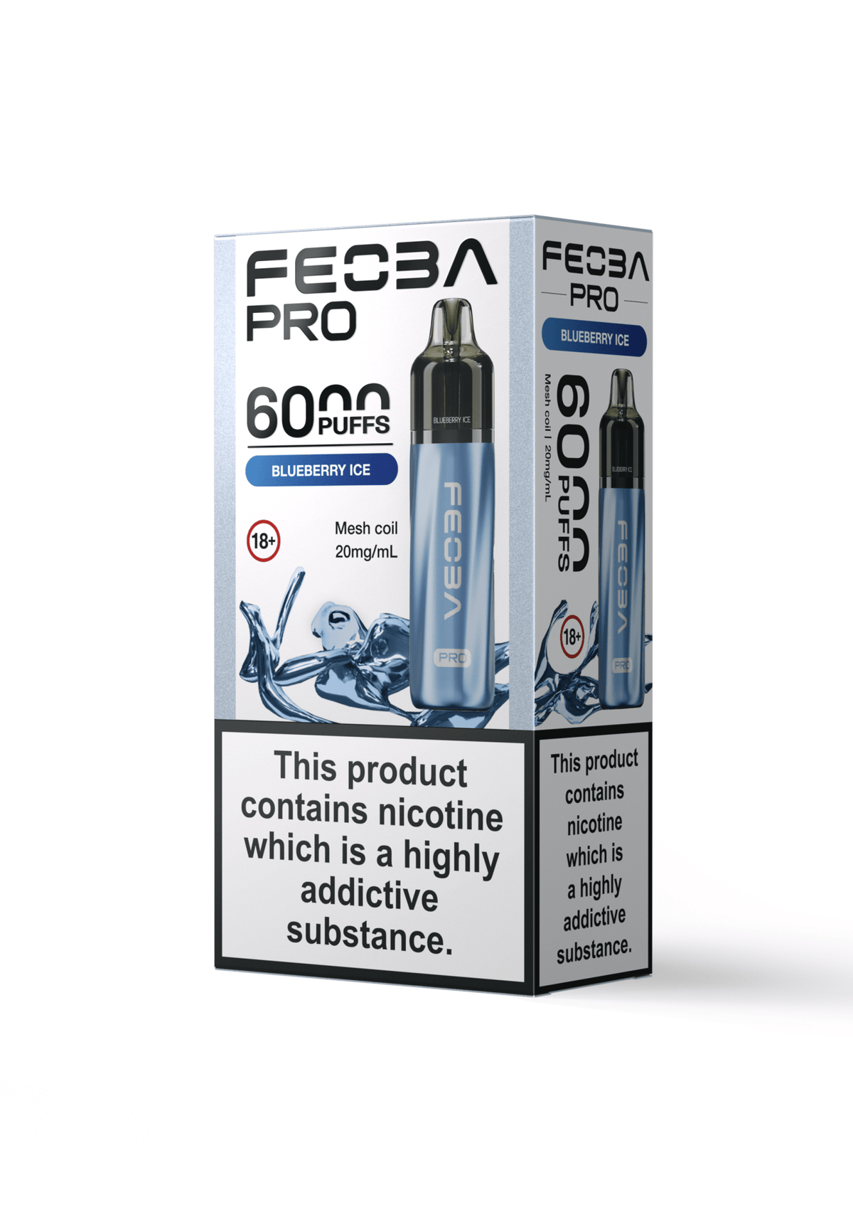 Buy Feoba Pro 6000 Prefilled Vape Box of 5 - Blueberry Ice