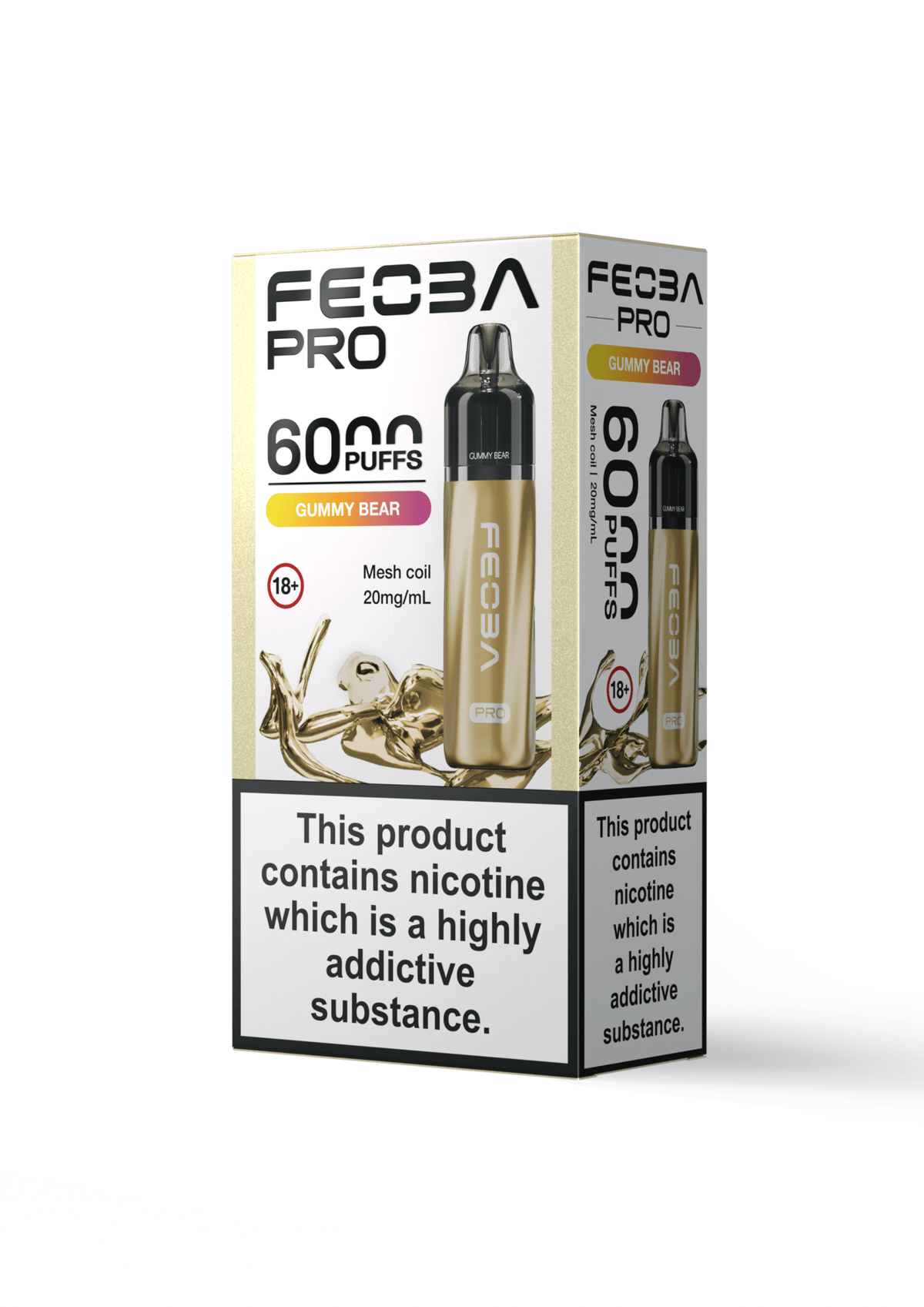 Buy Feoba Pro 6000 Prefilled Vape Box of 5 - Gummy Bear