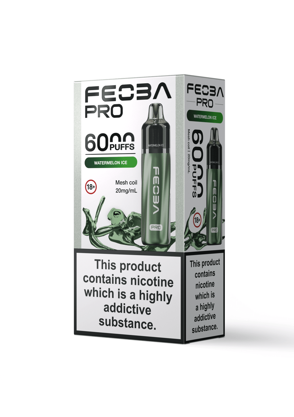 Buy Feoba Pro 6000 Prefilled Vape Box of 5 - Watermelon Ice