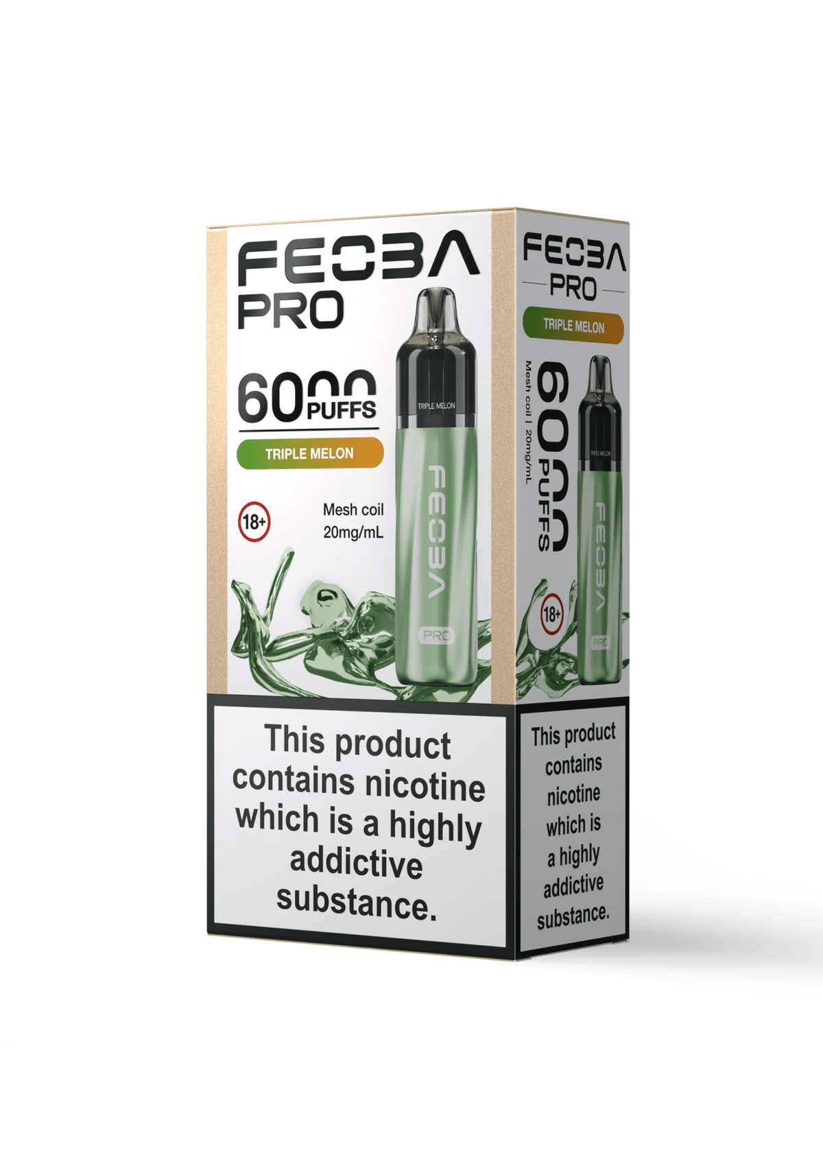 Buy Feoba Pro 6000 Prefilled Vape Box of 5 - Triple Melon
