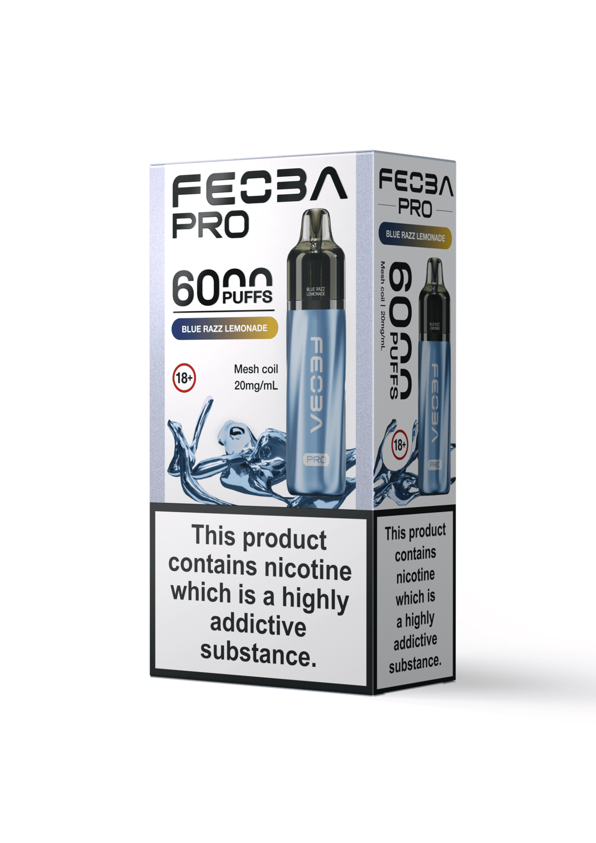 Buy Feoba Pro 6000 Prefilled Vape Box of 5 - Blue Razz Lemonade