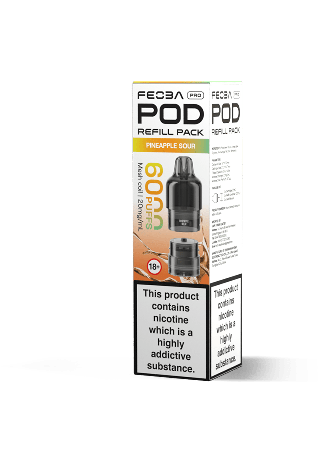 Buy Feoba Pro 6000 Replacement Pods Box of 5 - Pineapple Sour