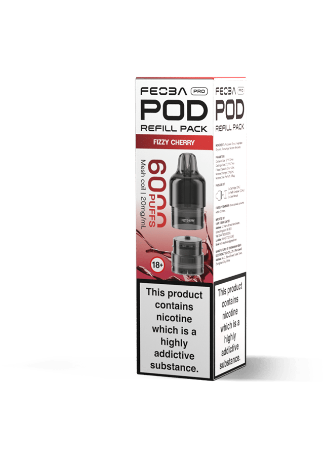 Buy Feoba Pro 6000 Replacement Pods Box of 5 - Fizzy Cherry