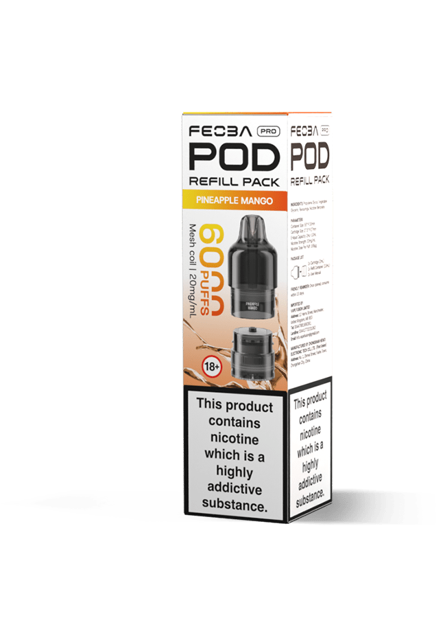 Buy Feoba Pro 6000 Replacement Pods Box of 5 - Pineapple Mango