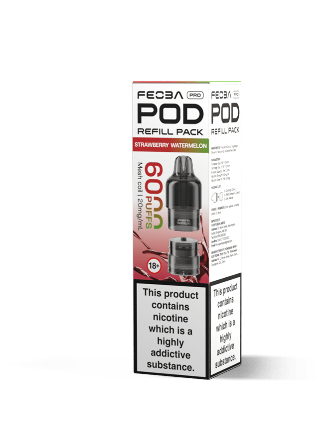 Buy Feoba Pro 6000 Replacement Pods Box of 5 - Strawberry Watermelon