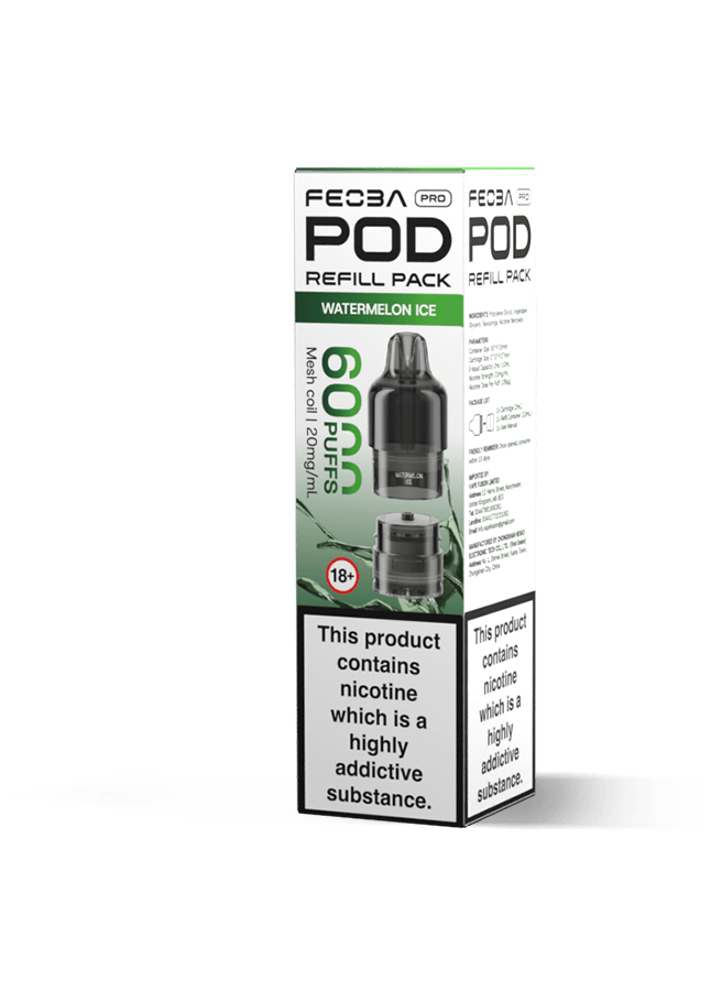 Buy Feoba Pro 6000 Replacement Pods Box of 5 - Watermelon Ice