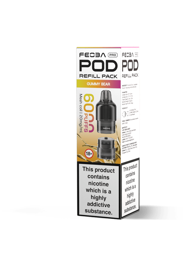 Buy Feoba Pro 6000 Replacement Pods Box of 5 - Gummy Bear