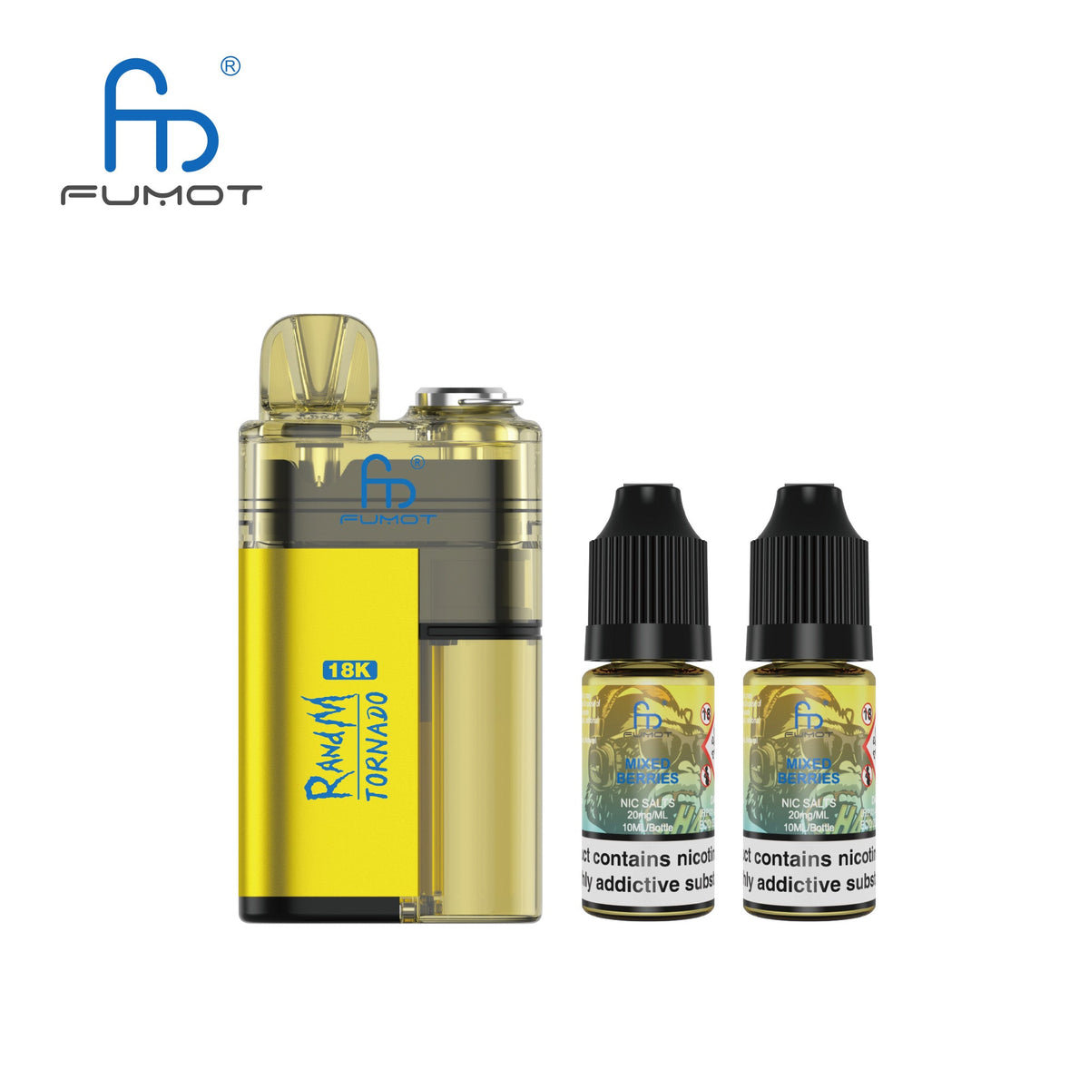 Buy Fumot RandM Tornado 18000 Disposable Vape Box of 5 - Mixed Berries