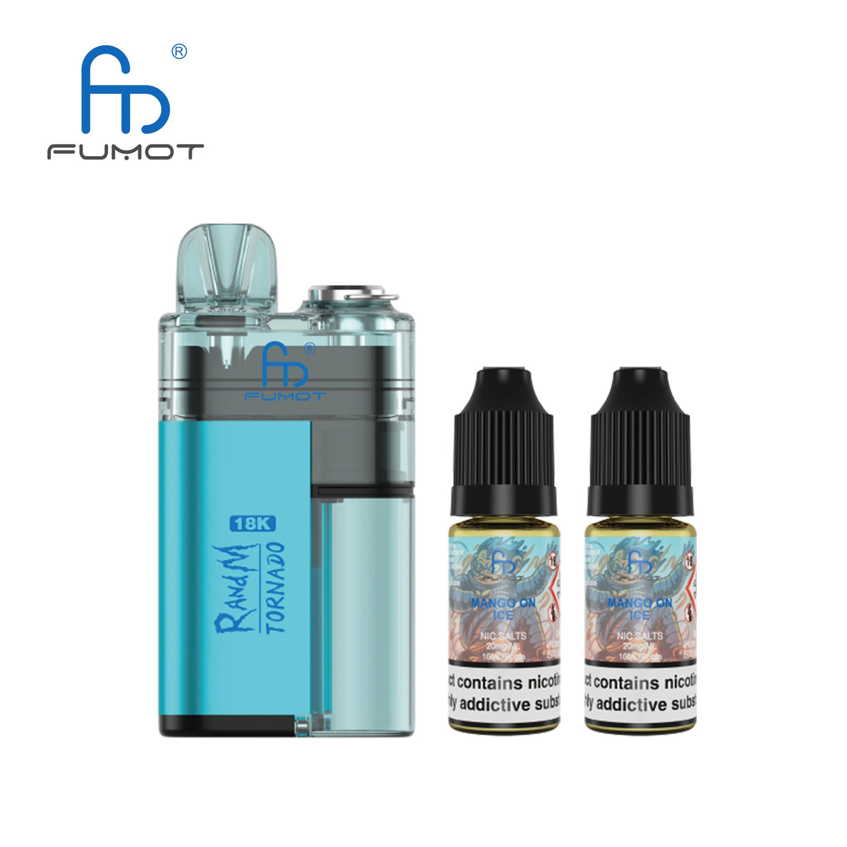 Buy Fumot RandM Tornado 18000 Disposable Vape Box of 5 - Mango On Ice