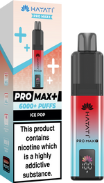 Buy Hayati Pro Max+ 6000 Vape Kit Box of 5 - Ice Pop
