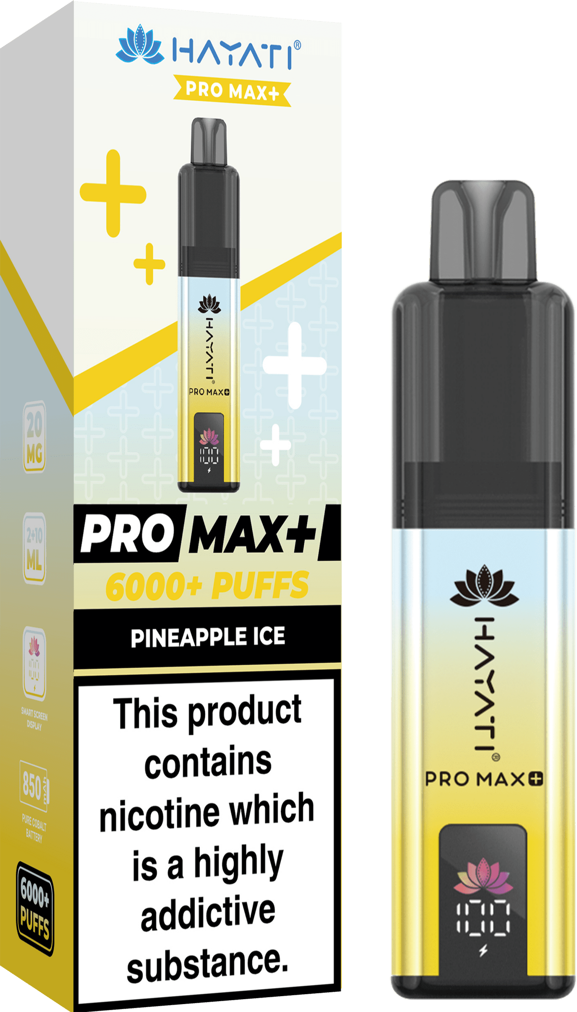Buy Hayati Pro Max+ 6000 Vape Kit Box of 5 - Pineapple Ice