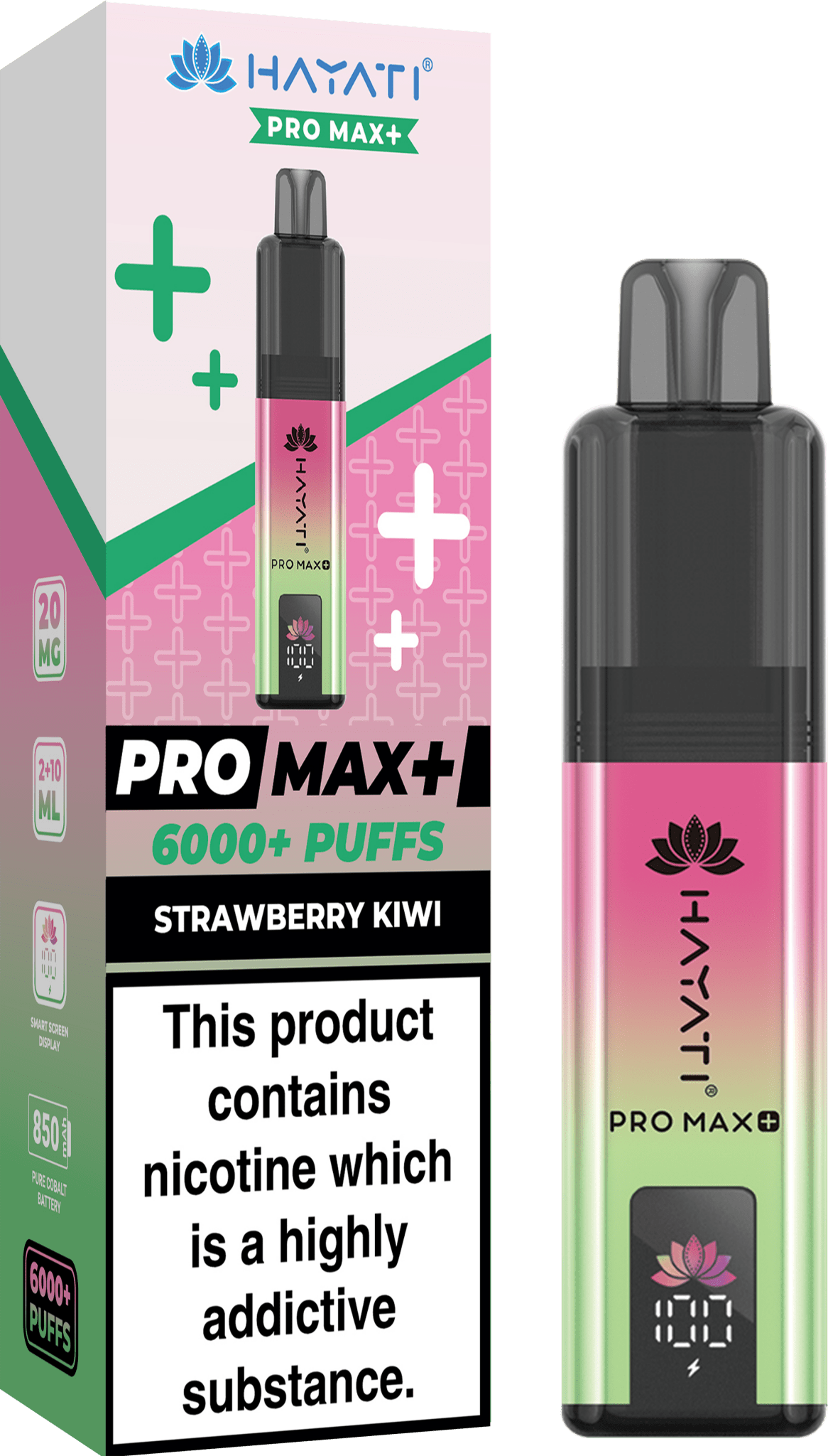 Buy Hayati Pro Max+ 6000 Vape Kit Box of 5 - Strawberry Kiwi