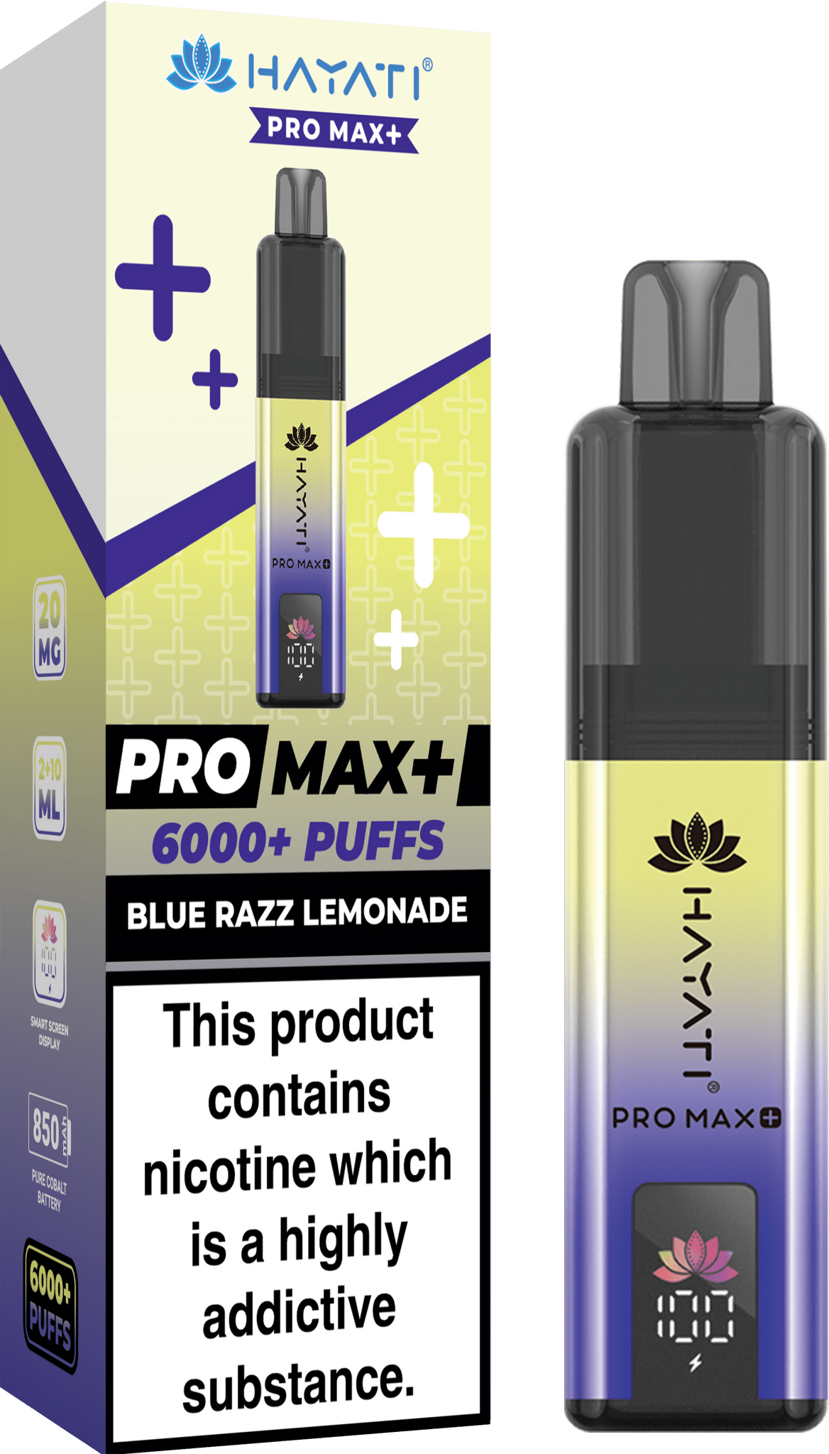 Buy Hayati Pro Max+ 6000 Vape Kit Box of 5 - Blue Razz Lemonade
