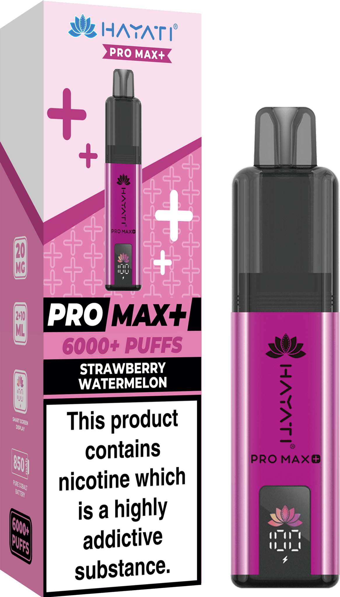Buy Hayati Pro Max+ 6000 Vape Kit Box of 5 - Strawberry Watermelon