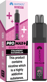 Buy Hayati Pro Max+ 6000 Vape Kit Box of 5 - Strawberry Watermelon