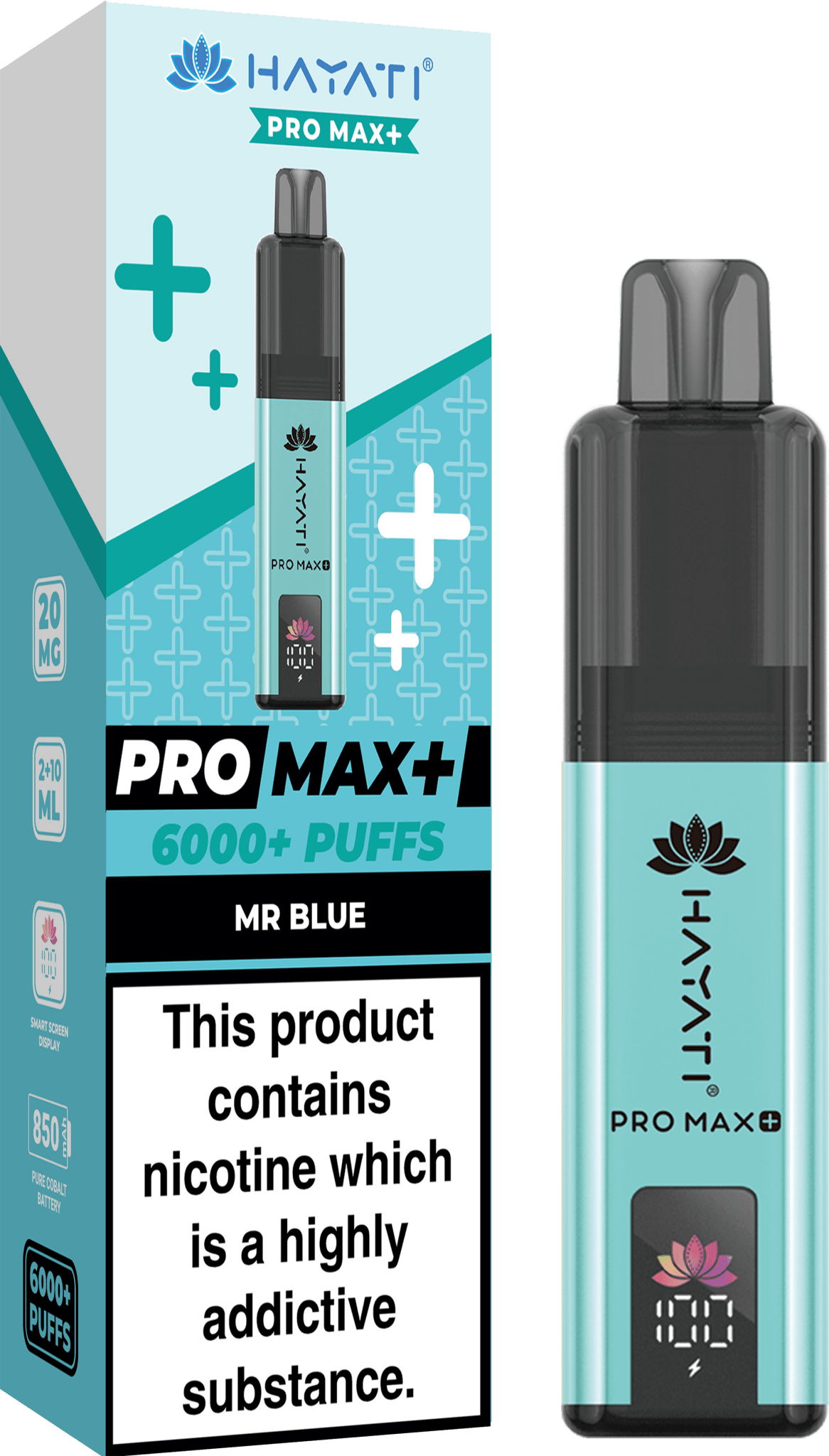 Buy Hayati Pro Max+ 6000 Vape Kit Box of 5 - Mr Blue