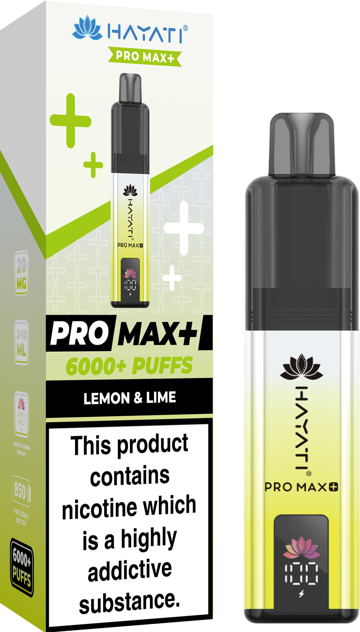 Buy Hayati Pro Max+ 6000 Vape Kit Box of 5 - Lemon & Lime