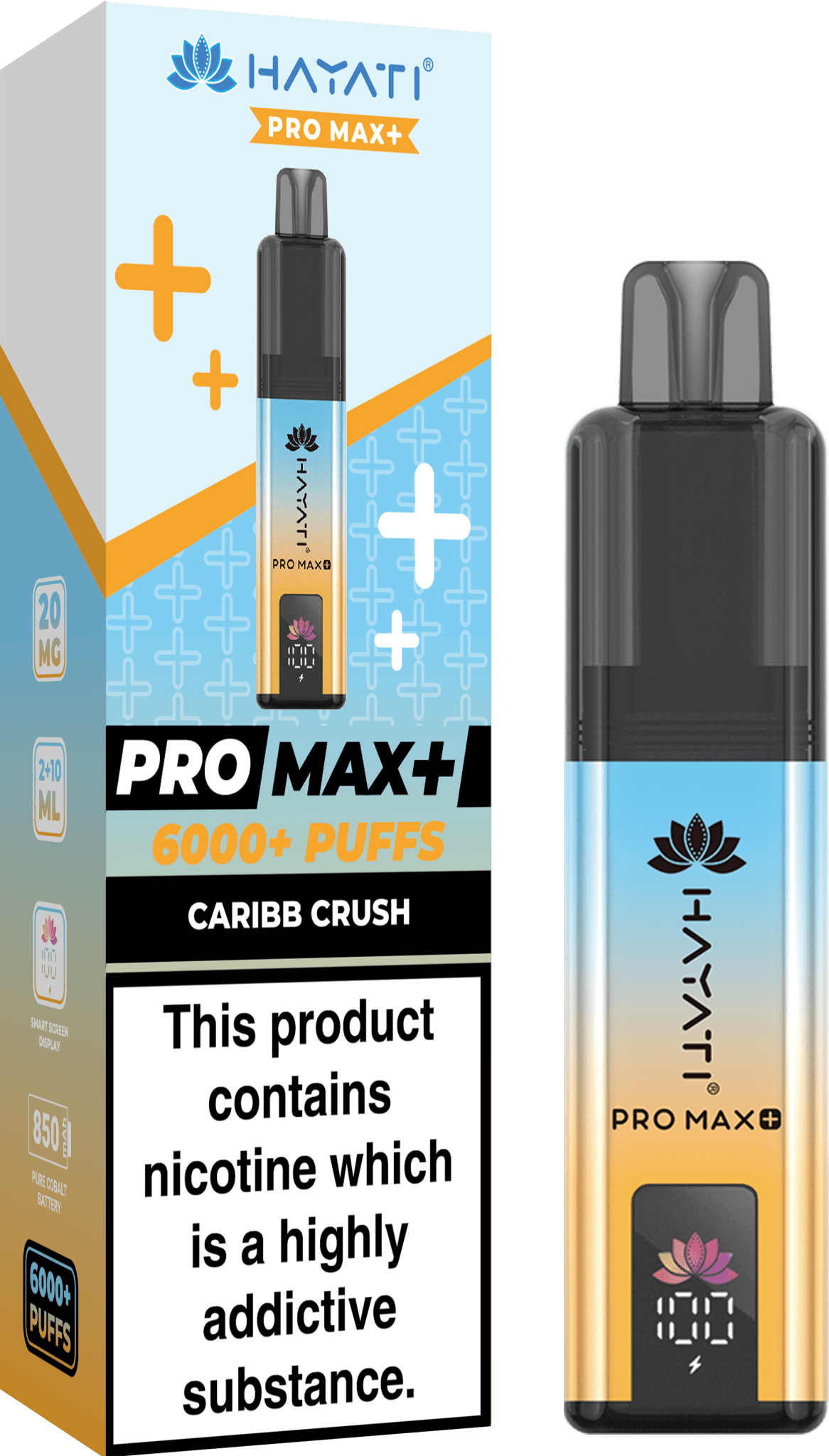 Buy Hayati Pro Max+ 6000 Vape Kit Box of 5 - Caribb Crush