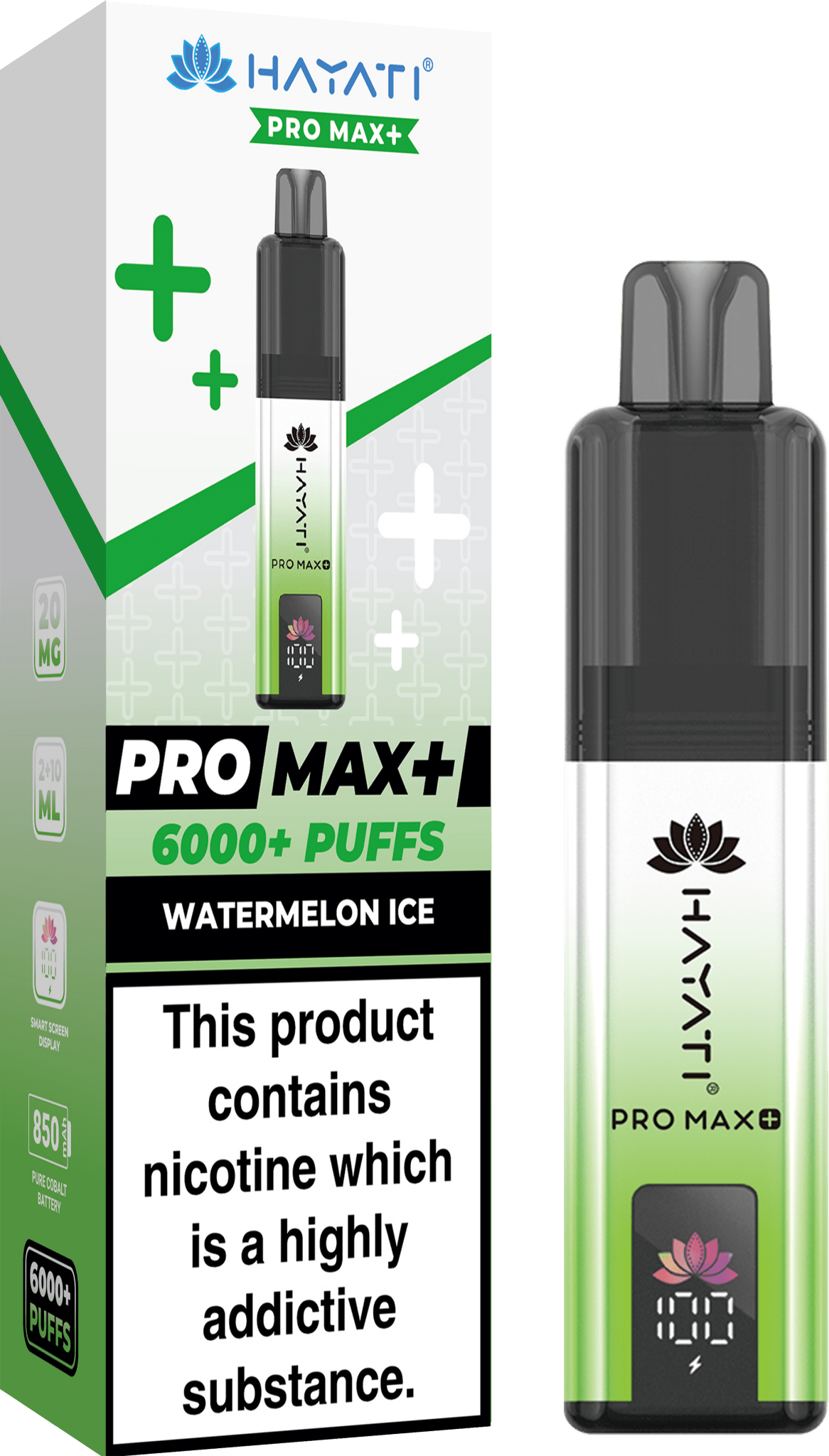 Buy Hayati Pro Max+ 6000 Vape Kit Box of 5 - Watermelon Ice