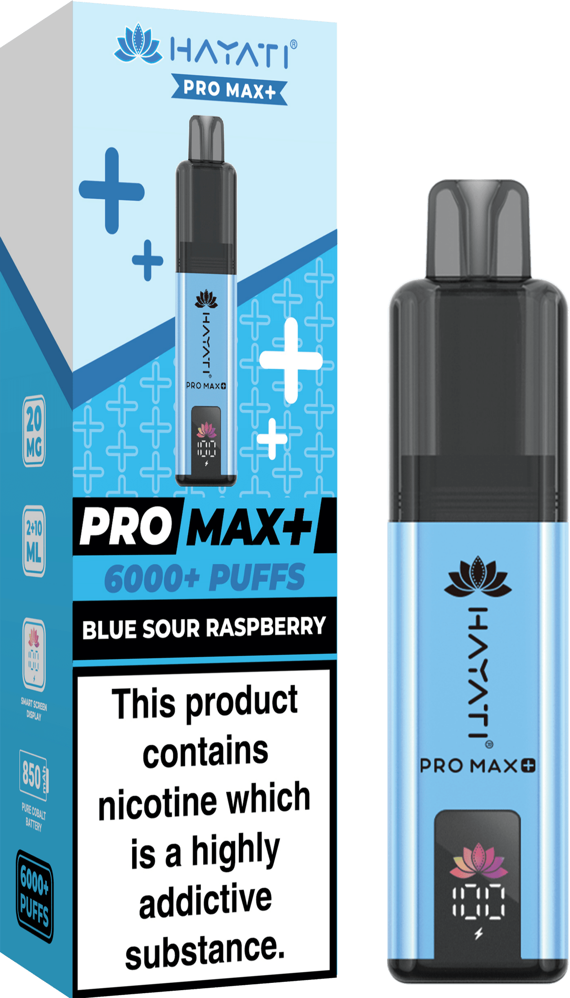 Buy Hayati Pro Max+ 6000 Vape Kit Box of 5 - Blue Sour Raspberry