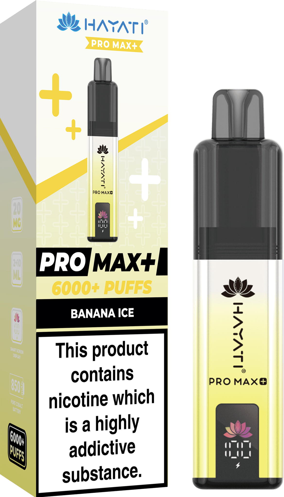 Buy Hayati Pro Max+ 6000 Vape Kit Box of 5 - Banana Ice