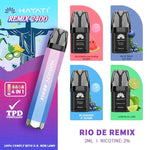 Buy Hayati Remix 2400 Puffs 4 in 1 Disposable Vape Pod Kit Box of 5 - Rio De Remix