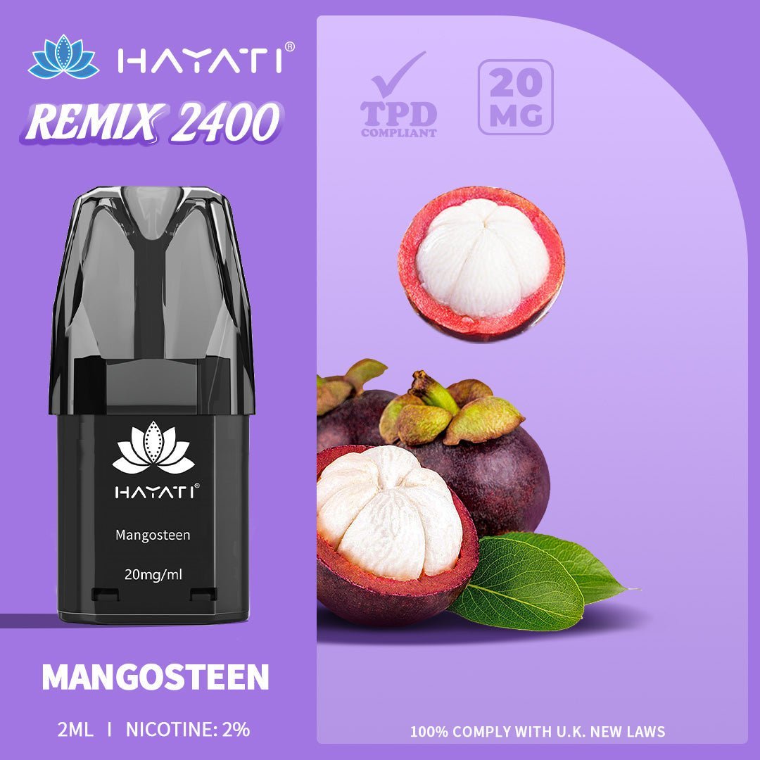 Buy Hayati Remix 2400 Puffs Replacement Pods - Mangosteen