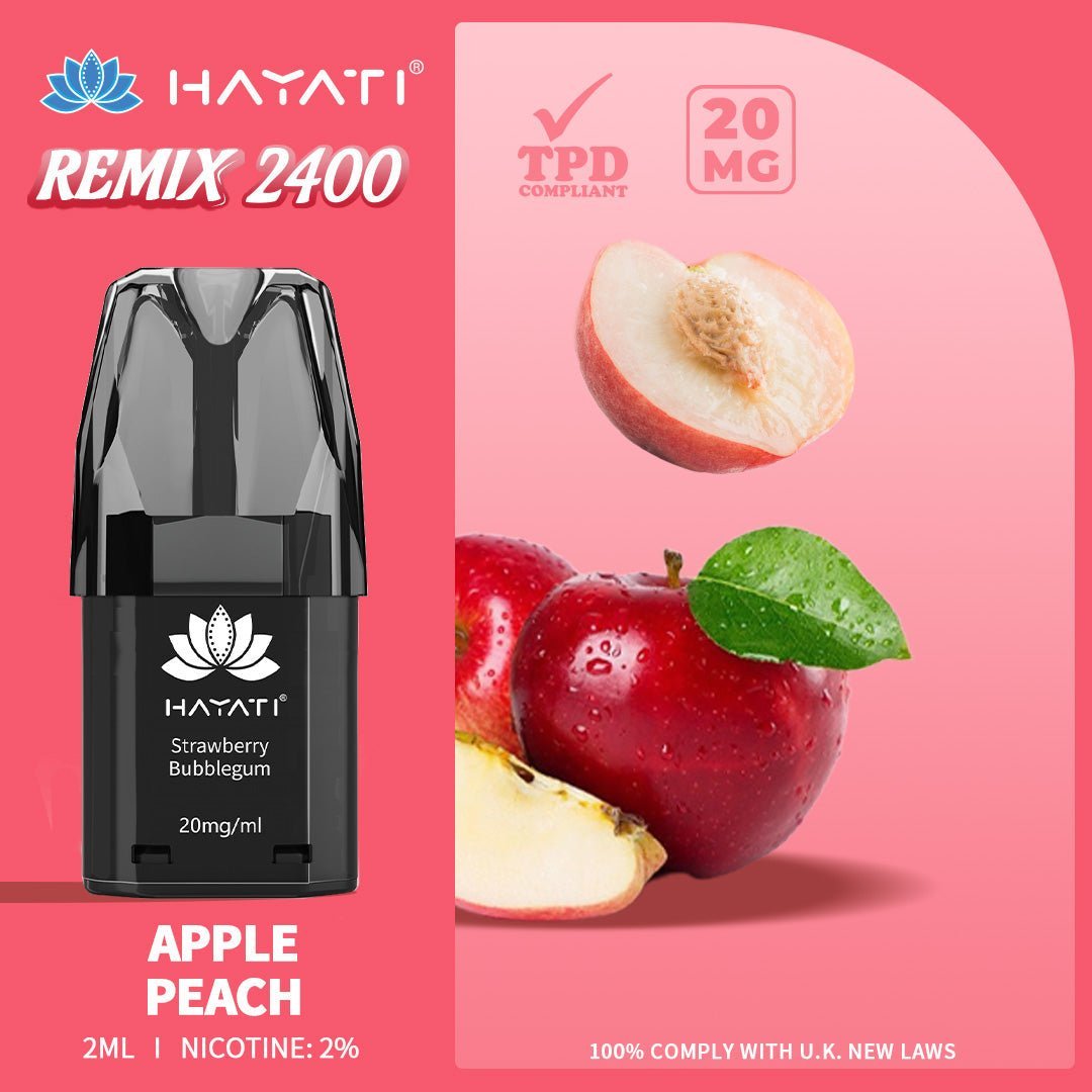 Buy Hayati Remix 2400 Puffs Replacement Pods - Apple Paech