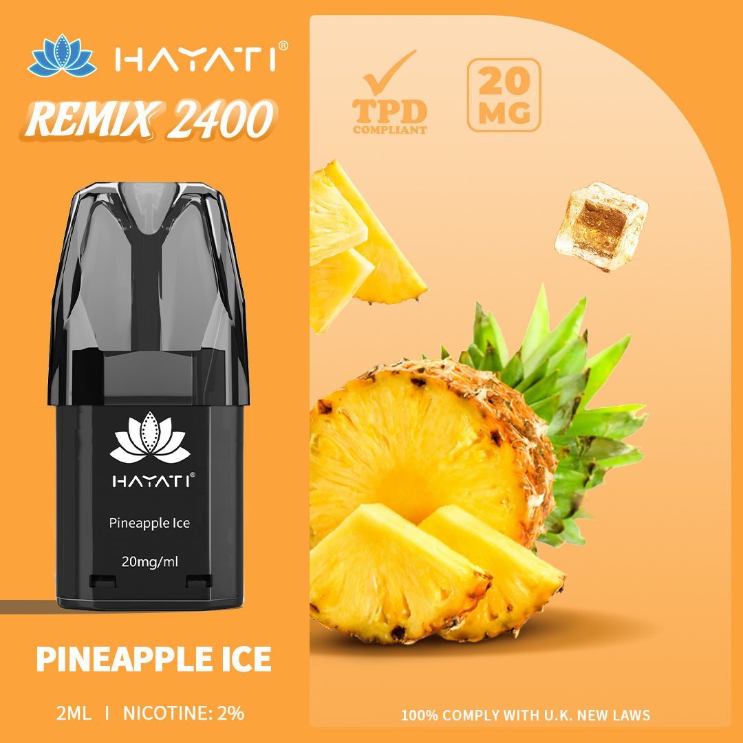 Buy Hayati Remix 2400 Puffs Replacement Pods - Pineapple Ice