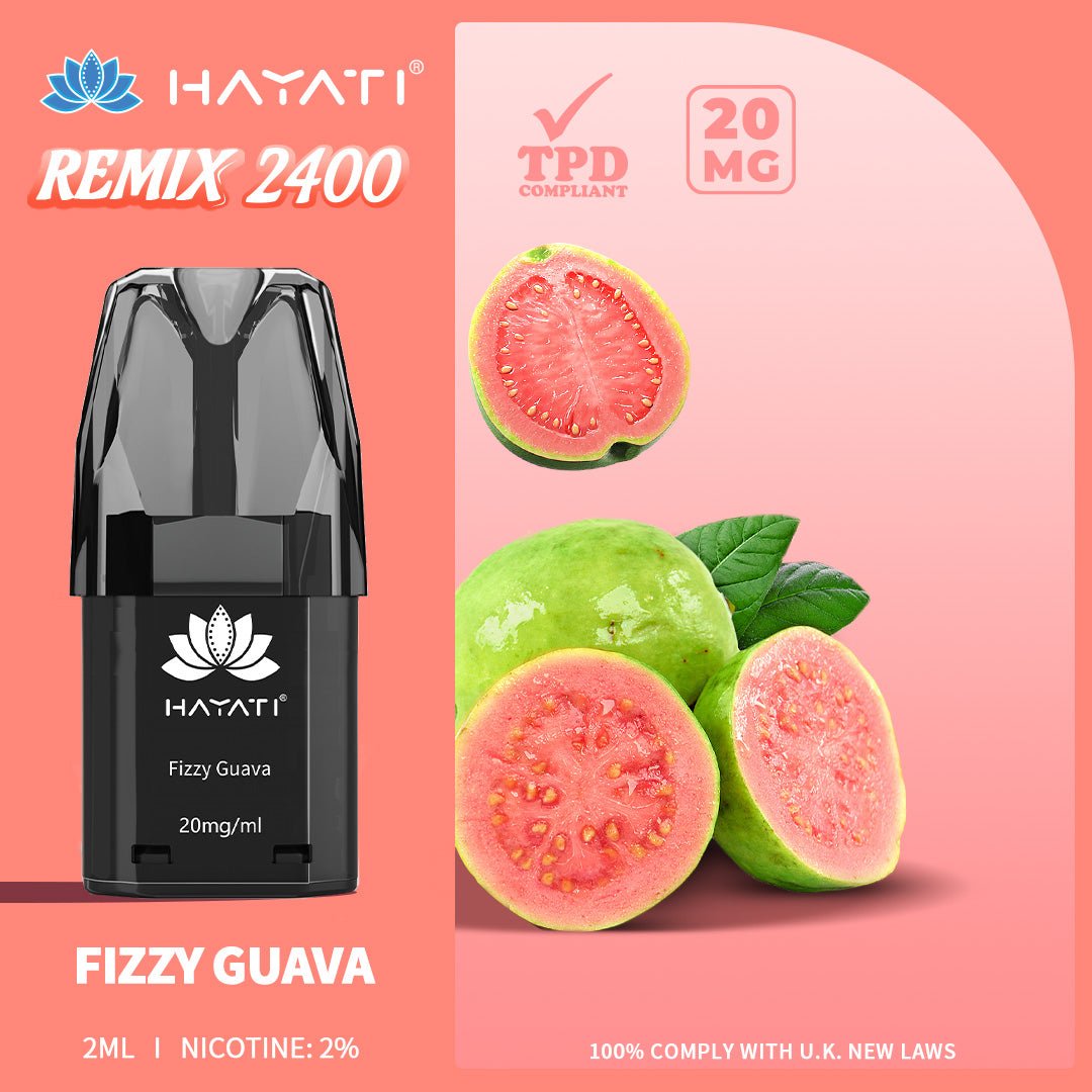 Buy Hayati Remix 2400 Puffs Replacement Pods - Fizzy Guava