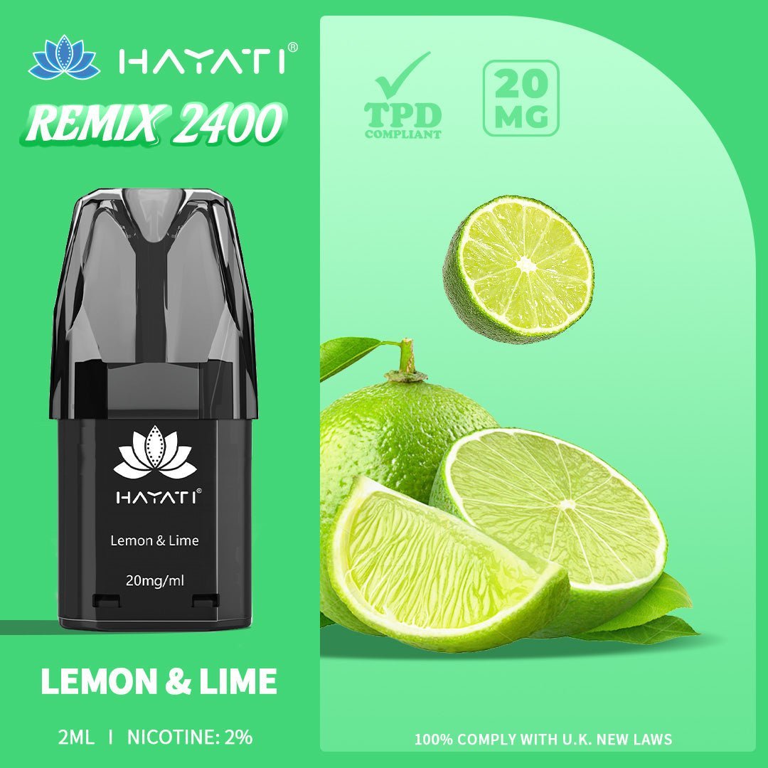 Buy Hayati Remix 2400 Puffs Replacement Pods - Lemon & Lime