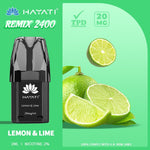 Buy Hayati Remix 2400 Puffs Replacement Pods - Lemon & Lime